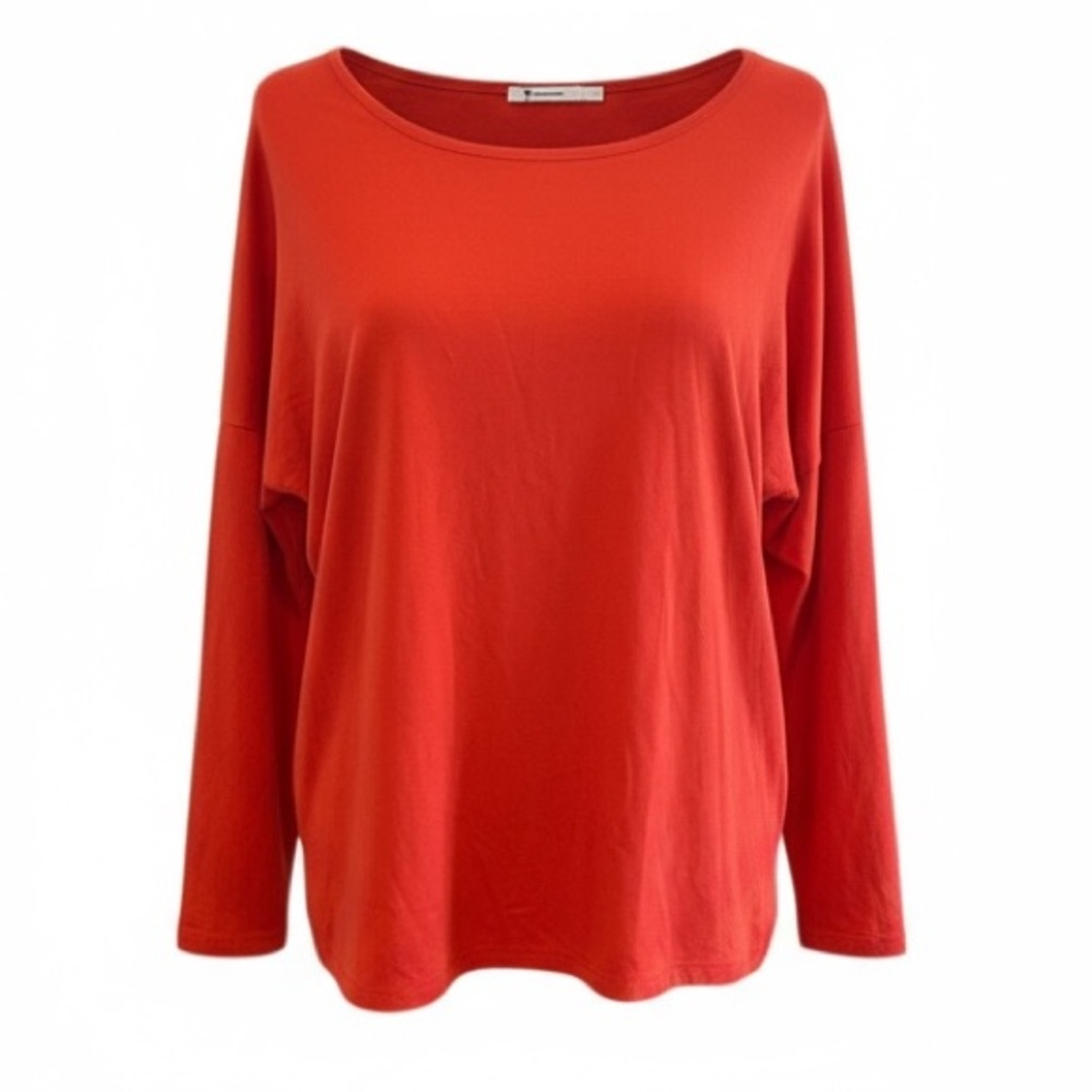 T by Alexander Wang Women's Bright Red orange Long Sleeve Tee sz S